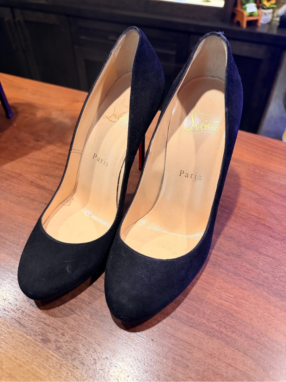 Christian Louboutin Black Suede Classic Pump